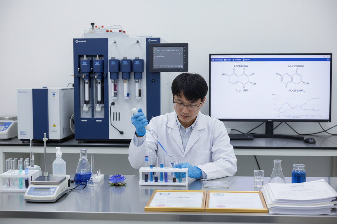 Blue Lotus Alkaloid Testing: Lab Proof of Aporphine and Nuciferine Content