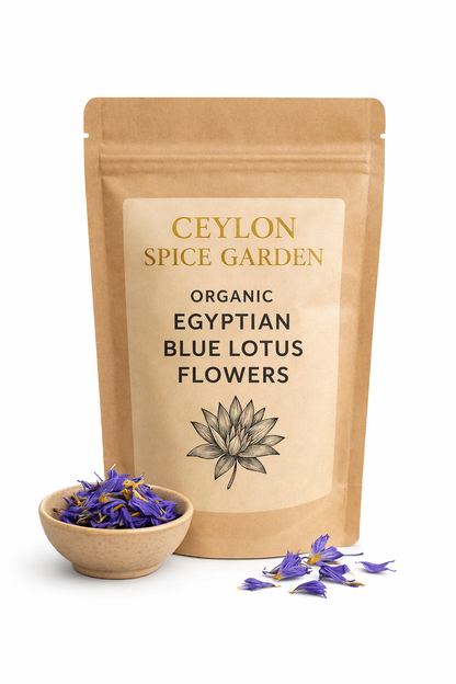 100% Organic Egyptian Blue Lotus Flowers – Whole & Crushed (Nymphaea Caerulea)