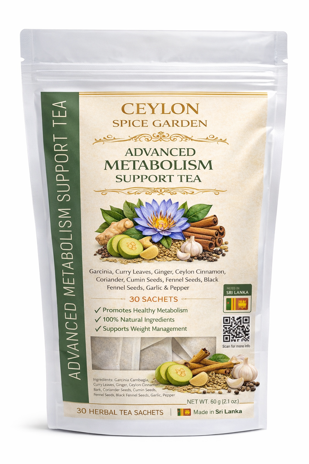 Ceylon Advanced Metabolism Support Tea | 30 Sachets