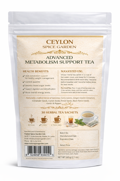 Ceylon Advanced Metabolism Support Tea | 30 Sachets