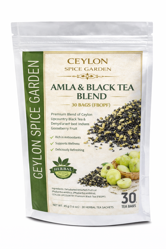 Ceylon Amla Black Tea FBOPF | 30 Bags | Organic Blend