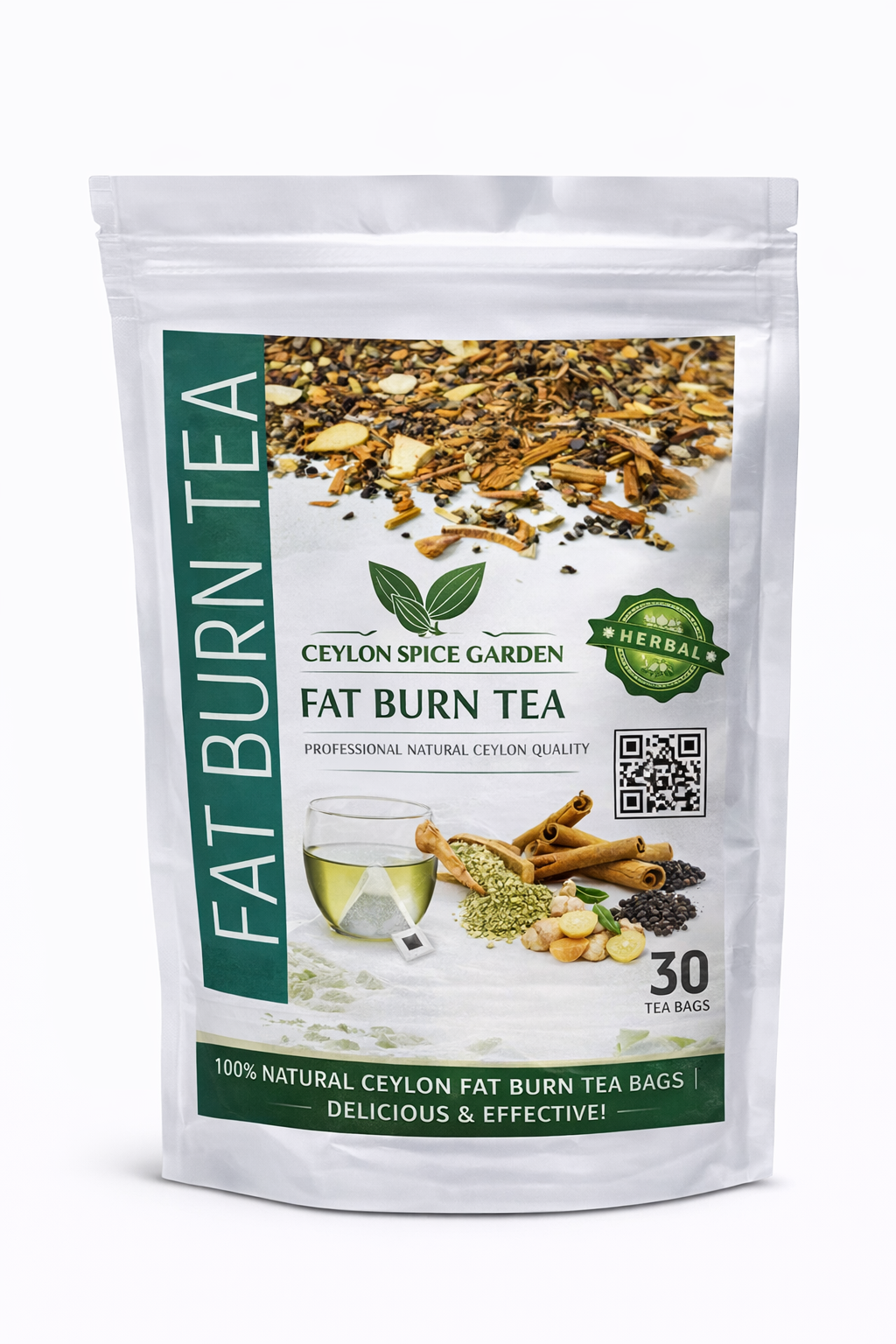 Ceylon Fat Burn Tea | Metabolism Support | 30 Bags