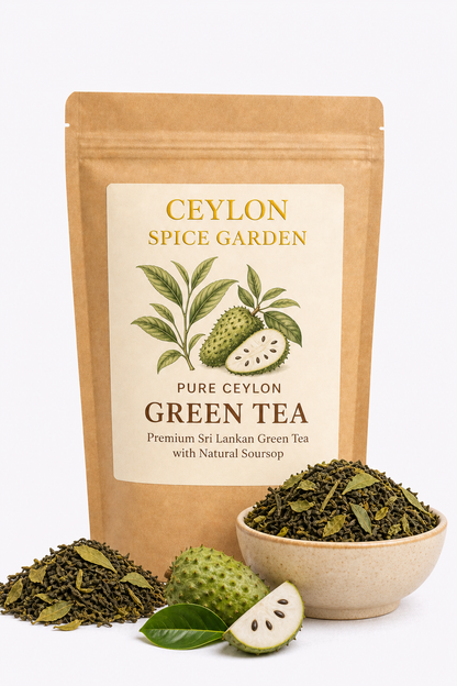 Ceylon Green Tea with Soursop Leaves - Premium Sri Lankan Loose Leaf Tea