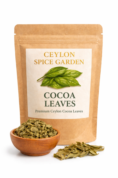 Premium Ceylon Cocoa Leaves (Theobroma cacao) - Nature's Antioxidant Powerhouse and Mood-Lifting Wellness Herb