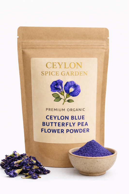 Ceylon Blue Butterfly Pea Flower Powder - 100% Pure Organic Clitoria Ternatea | Natural Food Coloring