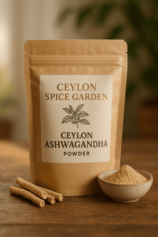 Premium Ceylon Ashwagandha Powder - Authentic Sri Lankan Withania Somnifera - Ceylon Spice Garden