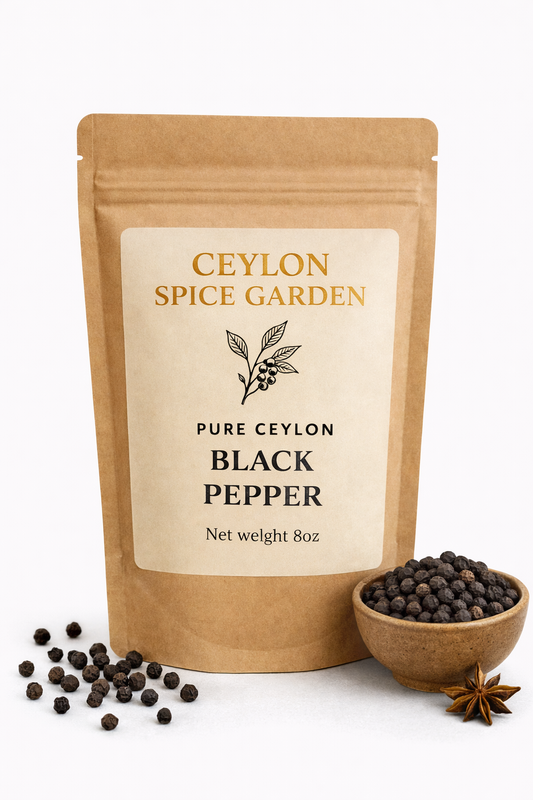 Premium Organic Ceylon Black Pepper - 100% Pure Sri Lankan Piperine - The King of Spices