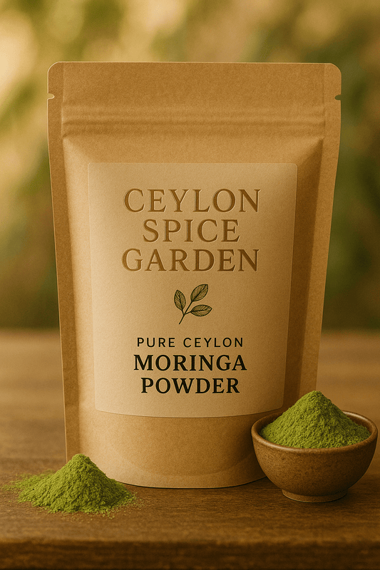 Premium Organic Ceylon Moringa Powder - 100% Pure Sri Lankan Superfood - The Miracle Tree - Ceylon Spice Garden