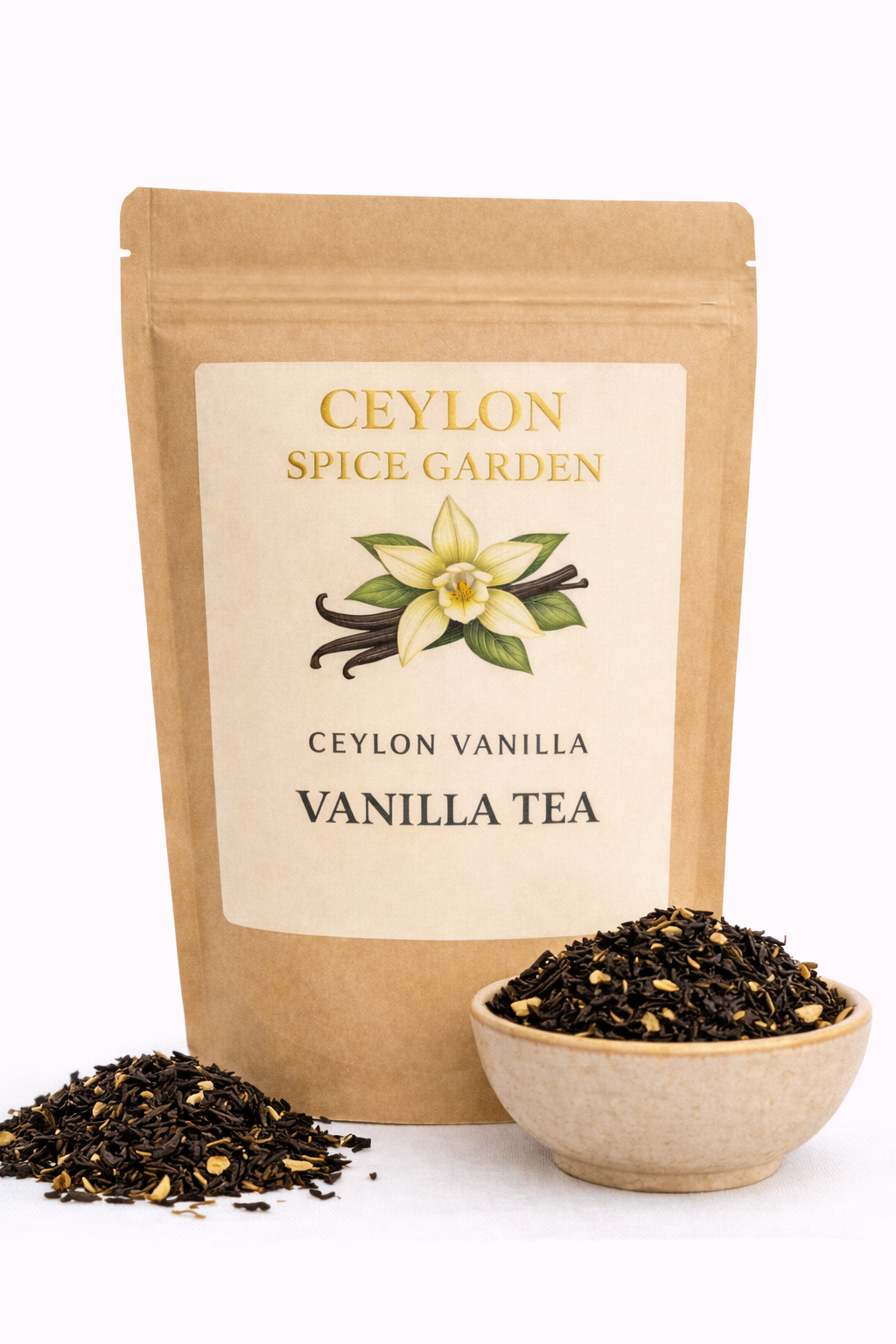 Ceylon Vanilla Tea - Premium Sri Lankan Black Tea with Madagascar Vanilla